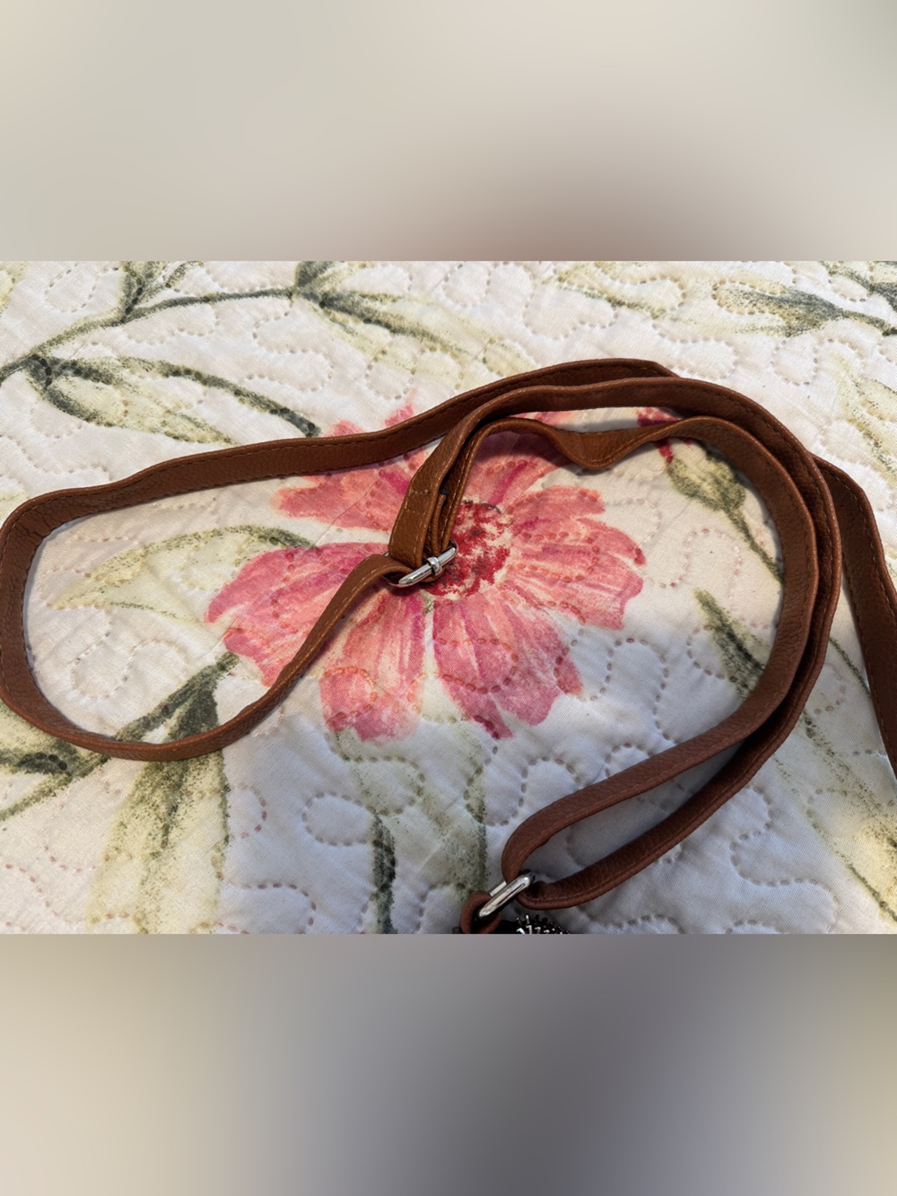 Roots 73 Brown Faux Pebbled Leather Crossbody Purse Bag - Picture 3 of 14